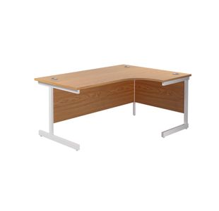Jemini Radial Right Hand Cantilever Desk 1600x1200x730mm Nova Oak KF801923