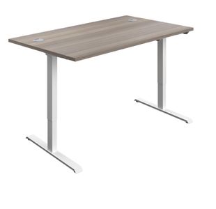 First Economy Sit/Stand Height Adj Desk 1200x800 GOak/Wht KF803765