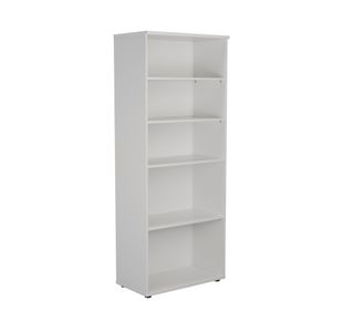 First 4 Shelf Wooden Bookcase 800x450x2000mm White KF803768