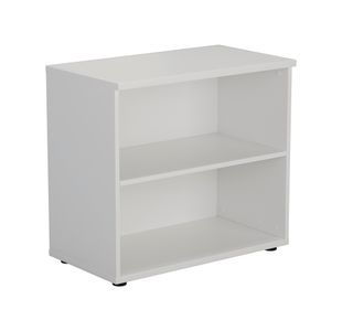 First 1 Shelf Wooden Bookcase 800x450x730mm White KF803799