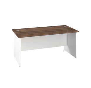 Jemini Rectangular Panel End Desk 1600x800x730mm Dark Walnut KF804819