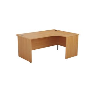 Jemini Radial Right Hand Panel End Desk 1600x1200x730mm Beech KF805069