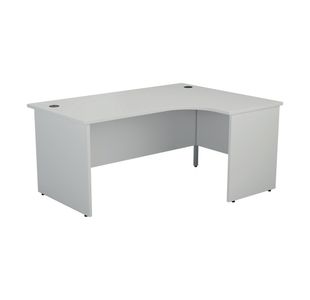 Jemini Radial Right Hand Panel End Desk 1600x1200x730mm White KF805090