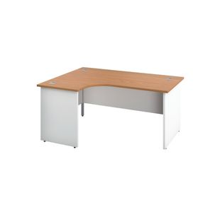 Jemini Switch Radial Left Hand Desk 1600x1200x730mm Nova Oak KF805380