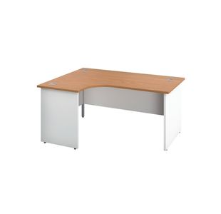 Jemini Switch Radial Left Hand Desk 1800x1200x730mm Nova Oak KF805502