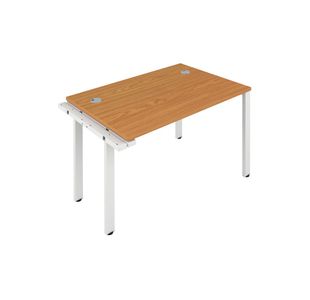 Jemini 1 Person Extension Bench Desk 1200x800x730mm Nova Oak/White KF808565