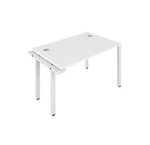 Jemini 1 Person Extension Bench Desk 1200x800x730mm White/White KF808572