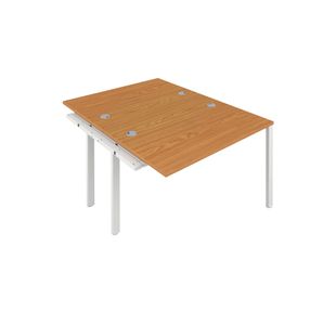 Jemini 2 Person Extension Bench Desk 1200x1600x730mm Nova Oak KF808626