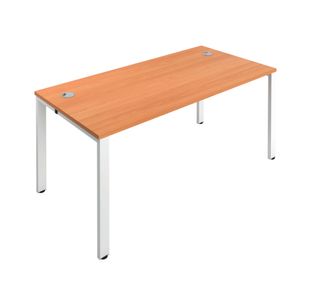Jemini 1 Person Bench Desk 1400x800x730mm Beech/White KF808848