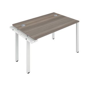 Jemini 1 Person Extension Bench Desk 1400x800x730mm Grey Oak/White KF808916
