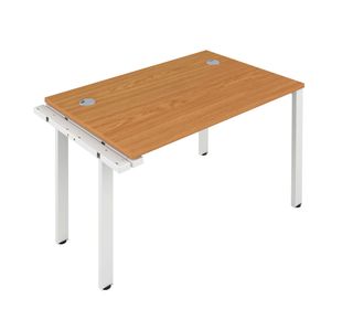 Jemini 1 Person Extension Bench Desk 1400x800x730mm Nova Oak/White KF808923