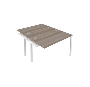 Jemini 2 Person Extension Bench Desk 1600x1600x730mm Grey Oak KF809333
