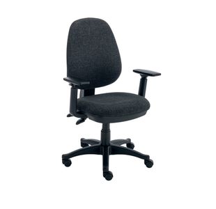 Astin Nesta Operator Chair with Adjustable Arms 590x900x1050mm Charcoal KF810777