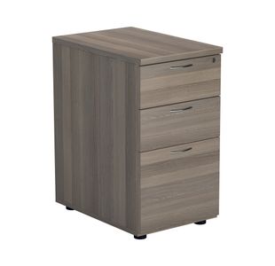 Jemini Essentials 3 Drawer Desk High Pedestal 404x600x730mm Grey Oak KF81088