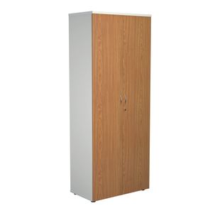 Jemini Wooden Cupboard 800x450x2000mm White/Nova Oak KF811145