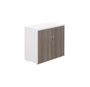 Jemini Wooden Cupboard 800x450x730mm White/Grey Oak KF811299