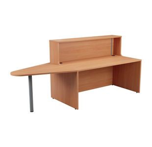 Jemini Reception Unit with Extension 1400x800x740mm Beech KF816288