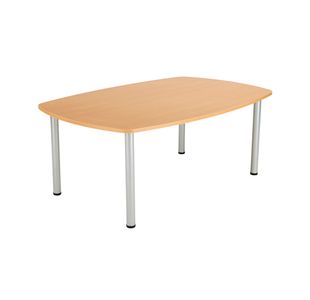 Jemini Boardroom Table 1800x1200x730mm Beech/Silver KF816500