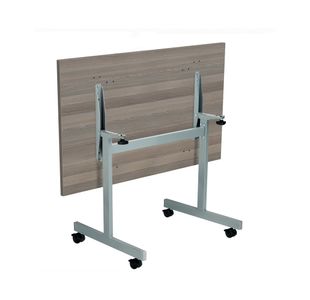 Jemini Rectangular Tilting Table 1200x700x720mm Grey Oak/Silver KF816746