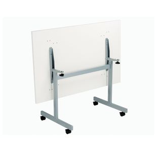 Jemini Rectangular Tilting Table 1200x700x720mm White/Silver KF816760
