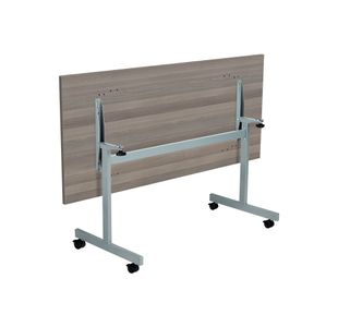 Jemini Rectangular Tilting Table 1600x800x720mm Grey Oak/Silver KF816899