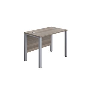 Jemini Rectangular Goal Post Desk 1000x600x730mm Grey Oak/Silver KF821366