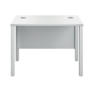 Jemini Rectangular Goal Post Desk 1000x600x730mm White/White KF821434