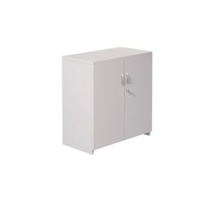 5 Star Modara Lockable Cupboard 1 Shelf 750x400x800mm White KF822196