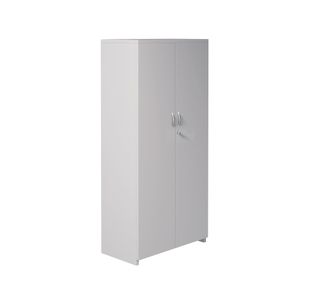 5 Star Modara Lockable Cupboard 3 Shelves 750x400x1600mm Wht KF822257