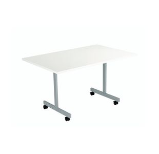 Jemini Rectangular Tilting Table 1200x700x730mm White/Silver KF822481