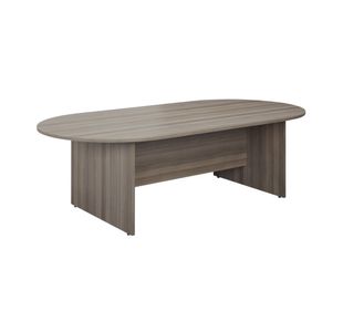 Jemini D-End Meeting Table 1800x1000x730mm Grey Oak KF822653