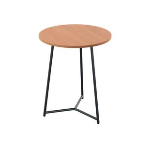 5 Star Shore Mid Round Table 600x735mm Beech/Black KF823421