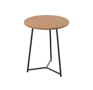 5 Star Shore Mid Round Table 600x735mm Nova Oak/Black KF823476