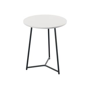 5 Star Shore Mid Round Table 600x735mm White/Black KF823483