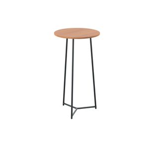 5 Star Shore High Round Table 600x1110mm Beech/Black KF823490