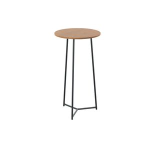 5 Star Shore High Round Table 600x1110mm Nova Oak/Black KF823544