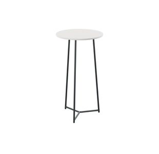 5 Star Shore High Round Table 600x1110mm White/Black KF823551