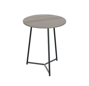5 Star Shore Mid Round Table 800x735mm Grey Oak/Black KF823667
