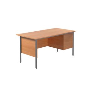 5 Star Modara Desk 2 Drw Fixed Pedestal 1500x730mm Beech KF838375