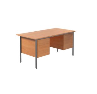 5 Star Modara Desk 2/3 Drw Fixed Pedestal 1500x730mm Beech KF838379