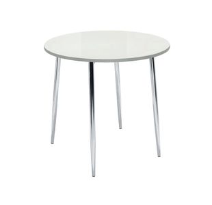 Jemini Bistro Table Round 800x800x740mm White/Chrome KF838543