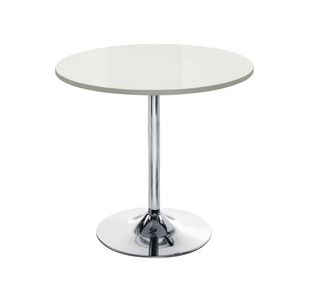 Jemini Bistro Trumpet Table Small 800x800x715mm White/Chrome KF838544