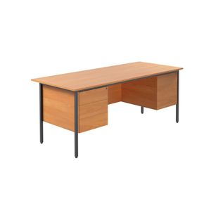 5 Star Modara Desk 2/3 Drw Fixed Pedestal 1800x730mm Beech KF838755