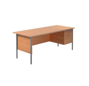 5 Star Modara Desk 2 Drw Fixed Pedestal 1800x730mm Beech KF838790