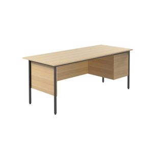 5 Star Modara Desk 3 Drw Fixed Pedestal 1800x730mm Oak KF838811