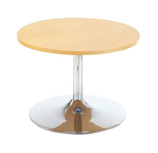 5 Star Sosta Low Round Bistro Table 600x420mm Beech/Chrome KF838813