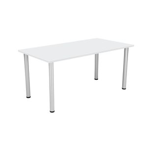 Jemini Rectangular Meeting Table 1600x800x730mm White KF840186