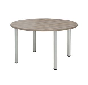 Jemini Circular Meeting Table 1200x1200x730mm Grey Oak KF840198
