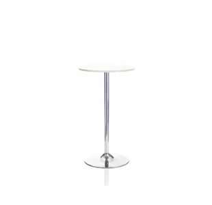 5 Star Sosta High Round Bistro Table 600x1045mm White/Chrome KF840209