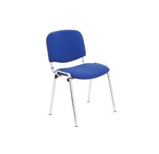 Jemini Multipurpose Stacking Chair 532x585x805mm Chrome/Blue Polyurethane KF90562